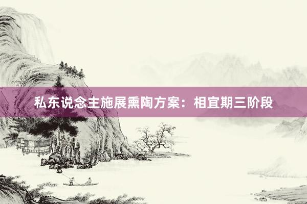 私东说念主施展熏陶方案：相宜期三阶段